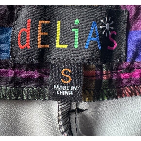 Delia's DOLLS KILL Women's Sz S Into The Grove Plaid Kick Flare Pants - Picture 4 of 8